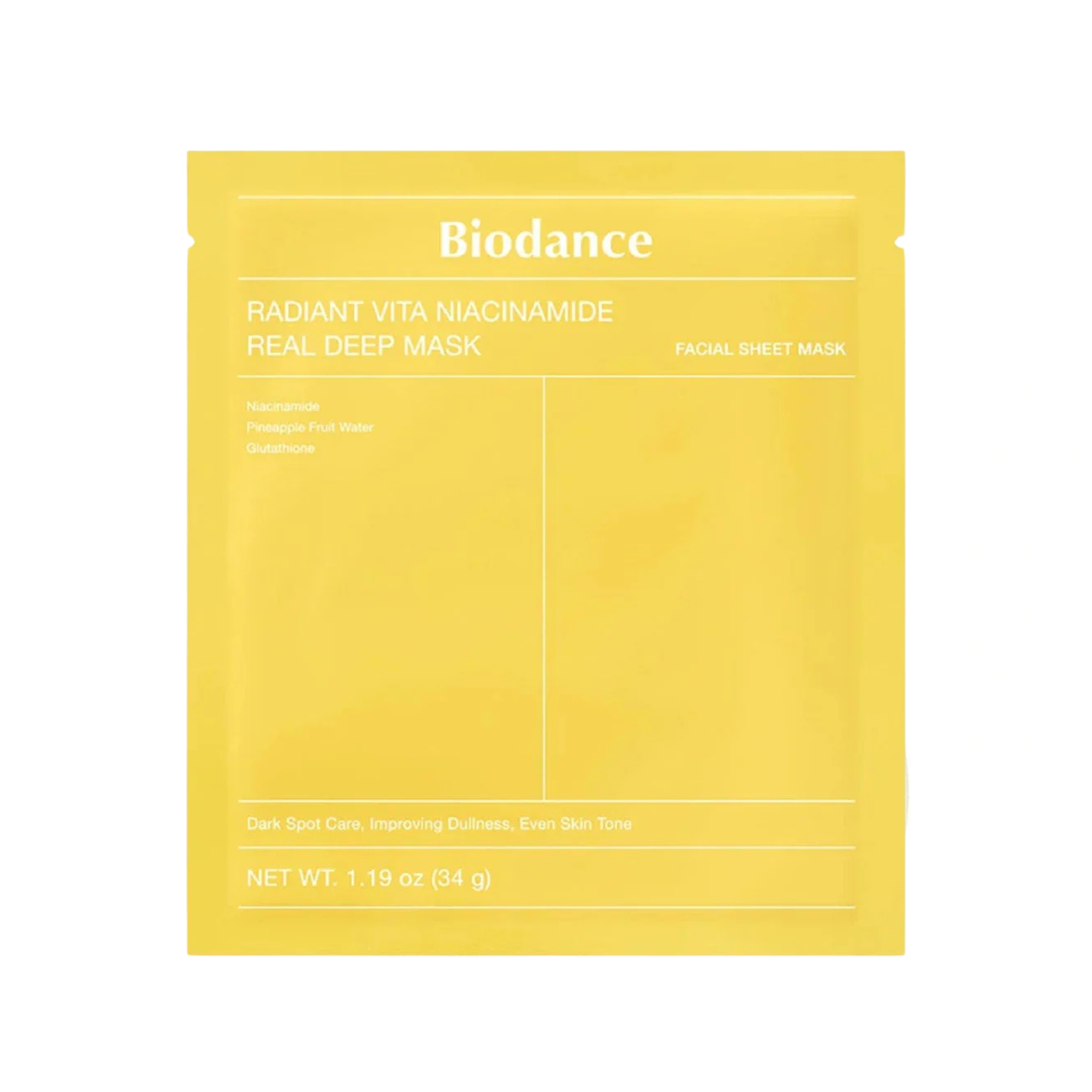 Biodance - Radiant Vita Niacinamide Real Deep Mask 1 pcs